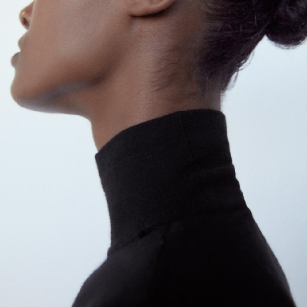 ZARA BLACK 100% MERINO WOOL BODYSUIT - Picture 4 of 4